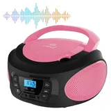 Cyberlux Tragbarer CD-Player Kinder Radio pink