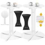 Kesser KESSER® Gastro Stehtisch klappbar Gastronomie Bistrotisch rund - Wetterbeständiger Klapptisch Gartentisch - Runder Partytisch - Hitzebeständig - Stabil und sicher