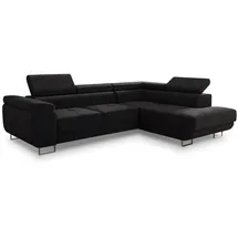 Sofnet Eckcouch Textil 5-Sitzer Schwarz