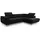 Sofnet Eckcouch Textil 5-Sitzer Schwarz