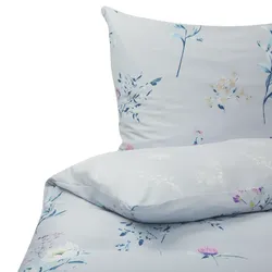Bettwäsche-Set EVERGREEN 200x220 cm Baumwollsatin Hellblau
