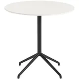 Muuto Still Cafe Tisch, Ø 75 cm, weiß nanolaminat / schwarz
