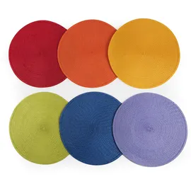 Excelsa Set mit 6 Tischsets Round In Kunststoff D36 Bunt