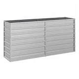 vidaXL Garten-Hochbeet verzinkter Stahl rechteckig 160 x 40 x 77 cm Silber
