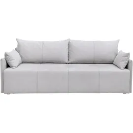 Collection AB Schlafsofa COLLECTION AB "CAB, B: 216 cm, Liegefl. 140x198 cm", grau (hellgrau), B:216cm H:84cm T:94cm, 100% Polyester, Sofas, Schlafsofa, Bettfunktion, Bettkasten & 2 Zierkissen, Federkern