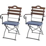MCW Biergartenstuhl 2er-Set 0 x 0 x 0 cm blau