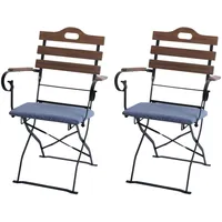 MCW Biergartenstuhl 2er-Set 0 x 0 x 0 cm blau