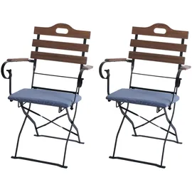 MCW Biergartenstuhl 2er-Set 0 x 0 x 0 cm blau