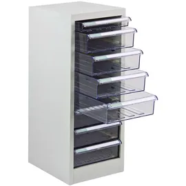 Proregal Schubladencontainer Kobra mit 8 Schubladen HxBxT 74x28x34cm | Lichtgrau