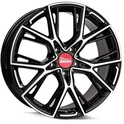 MAM Wheels B4 Black Front Polish 8.5x19 ET 45 5/112 Alufelge Schwarz