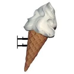 Eiswaffel Werbung fur Eisdiele h524_29