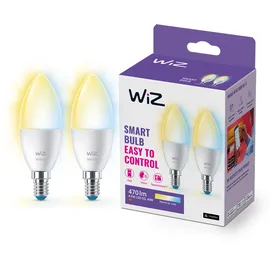 WIZ 40W E14 Kerzenform Tunable White Doppelpack