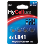 HYCELL HC 4XLR41 - Alkaline Knopfzelle, 75 mAh, LR41, 4er-Pack