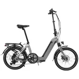 AsVIVA E-Bike 20" Klapprad, Stadtfalter B13 mit 36V 14Ah Akku Elektrofahrrad grau