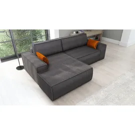 mebloland Ecksofa TOR mit Schlaffunktion. Farbe: Graphite. - Dunkelgrau