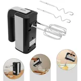 MUPOO Handmixer Edelstahl-Handmixer 800W mit Pürierstab,Knethaken,5 Geschwindigkeiten, Schwarz Hand Rührer Mixer