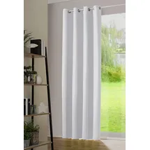 heimtexland Verdunkelungsgardine Ösen 245 x 135 cm Grau/Weiß 1 St.
