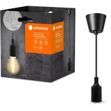 LEDVANCE Vintage 1906® Pendelleuchte BELL E27, schwarz, max. 15W LED, E27 Sockel, trichterförmiger Baldachin, Innenraum-Pendelleuchte, Kombination mi... - Schwarz