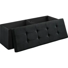 Songmics Sitzbank Truhenbank Schwarz 38 x 110 x 38 cm