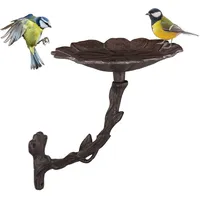 Relaxdays Vogeltränke 40 cm Braun