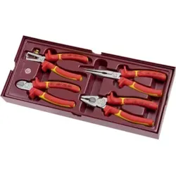 Kraftwerk Elektriker-Zangen-Set in Schale COMPLETO VDE hightech, 4-tlg.
