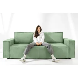 konsimo® Schlafcouch 3-Sitzer Grün