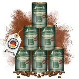 Escapure Hunde Nassfutter Dose | Welpen Wild & Hähnchen Dose 6 x 400g | Welpen Menü Wild & Hähnchen Dosen in Premium Qualität | mit Kartotten, Zucchini, Apfel, Banane und Eierschalenpulver | 6X 400g