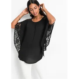 bonprix Langarmbluse schwarz 48