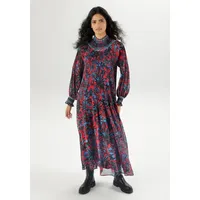 Aniston CASUAL Maxikleid, mit fantasievollen Blüten bedruckt, Gr. 36 - N-Gr, rot-schwarz-türkis-wollweiß, , 13179147-36 N-Gr