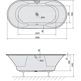 Polysan s.r.o. IO Ovale Badewanne 180 x 85 cm (MPNR nicht angegeben)