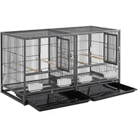 Yaheetech Vogelkäfig Vogelvoliere 96 x 46 x 53 cm Schwarz