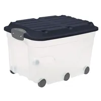 Rotho Aufbewahrungsbox Roller 6 mit Deckel 57 l 6-tlg. blau