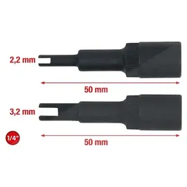 KS Tools Bit-Stecknuss-Satz für Klimaanlagen-Festdrossel 2-tlg.