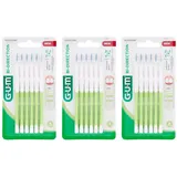 GUM Bi-Direction Interdentalbürsten 6 Stück Packung 0,7 mm grün (Kerze), 3er Vorteilspack (3x 6 Stück)