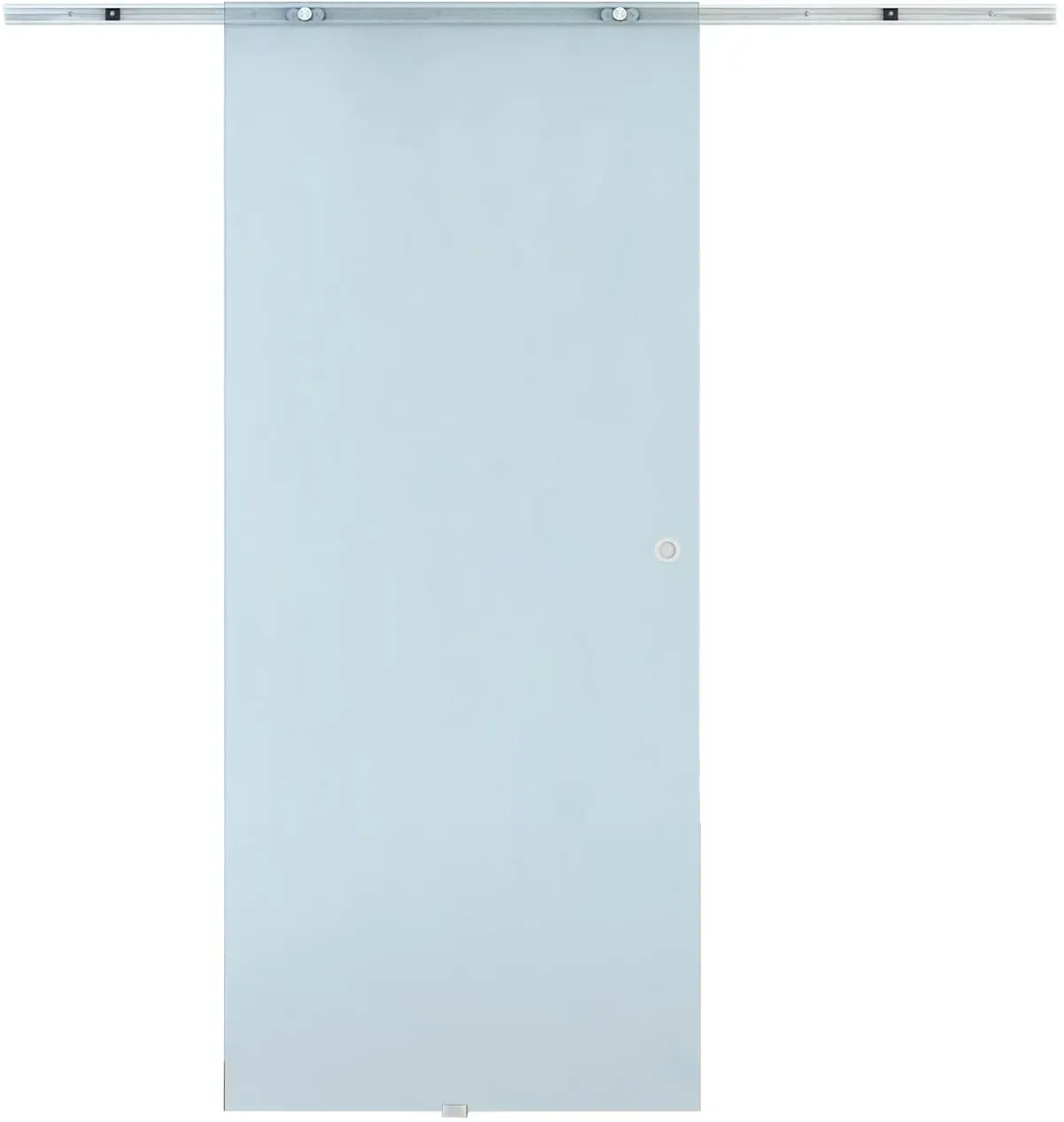 HOMCOM Glasschiebetür Aluminium, Sicherheitsglas