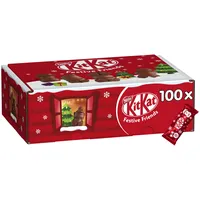 KITKAT Nestlé KITKAT Festive Friends Christmas Variety Pack, Mini-Weihnachtsfiguren aus Milchschokolade, 100 einzeln verpackte Figuren, 1er Pack ( 1x 820g)