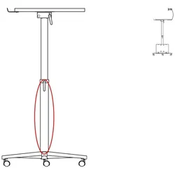 Telskop-Außensäule für Stehpulte