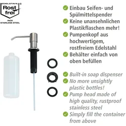 WENKO Einbau Seifen- und Spülmittelspender Monti