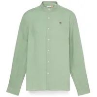 Timberland Mill Brook Linen Korean Collar Langarmhemd - Green