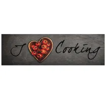 vidaXL Küchenteppich Waschbar Kochen 45x150 cm Samt