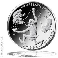 20 Euro Gedenkmünze „Rumpelstilzchen“ 2022 - Stempelglanz