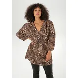 aniston plus Schlupfbluse Leoprint Braun 44