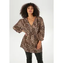 aniston plus Schlupfbluse Leoprint Braun 44