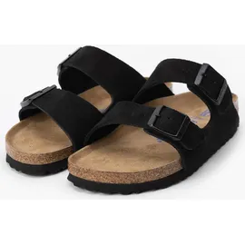 Birkenstock Arizona Weichbettung Veloursleder schmal schwarz 41