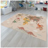 Kinderteppich Rutschfester Teppich Kinderzimmer Spielteppich Mädchen Jungen, TT Home, rechteckig, Höhe: 4 mm beige|braun|grün rechteckig - 200 cm x 290 cm x 4 mm
