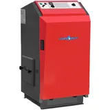 Atmos Pelletkessel P14-130, 14 kW, mit Fronthaube, Pelletbrenner A25 und Förderschnecke Meter