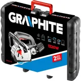 Graphite Mauernutfräse 1320 w, 8-30 mm Schnitttiefe, 125 mm Scheiben