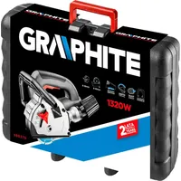 Graphite Mauernutfräse 1320 w, 8-30 mm Schnitttiefe, 125 mm Scheiben