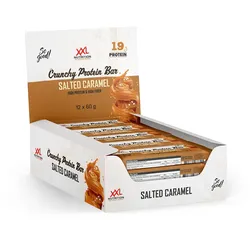 XXL Nutrition - Crunchy Protein Bar - Protein Riegel, Eiweißriegel - 12 Pack - Salted Caramel - XXL Nutrition