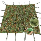 KOOEIN Tarnnetz, Woodland camo Tarnung Netz, 1x2m, 2x3m, 1.5x4m, 2x5m,Militär Tarnnetz, Autoabdeckung, Sichtschutz, Sonnenschutz, Tarnnetze für Party Fotografie Shooting,H×W-1.5x3m(4.9 * 9.8ft)